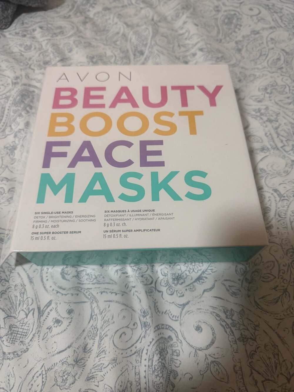 Avon Boost Face Mask  Set with 6 Single-Use Masks and 1 Super Booster Serum